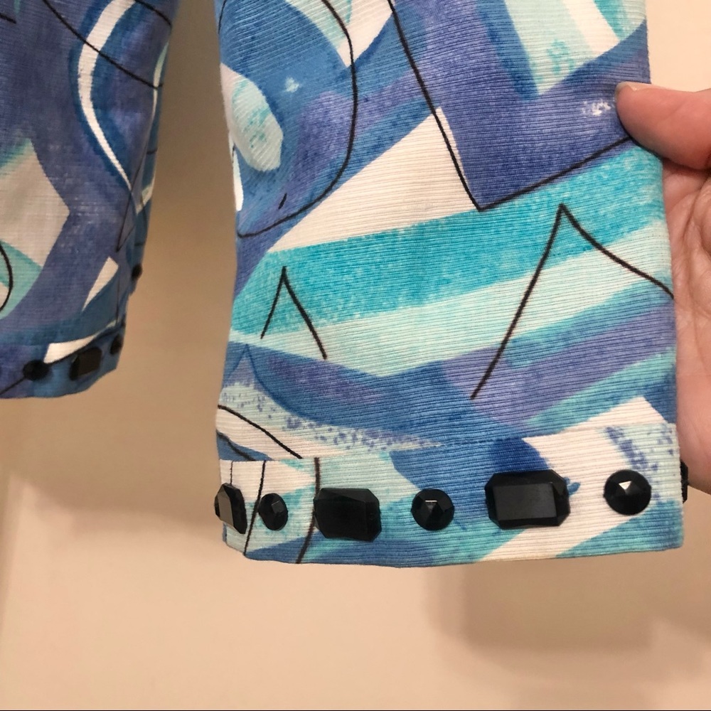 Sigrid Olsen Abstract Print Jacket - image 5